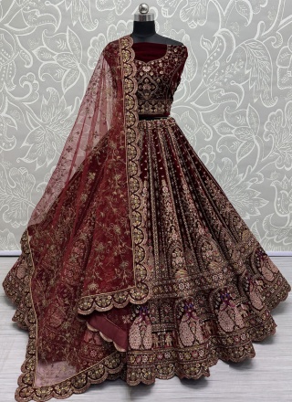 Superlative Long Choli Lehenga For Bridal