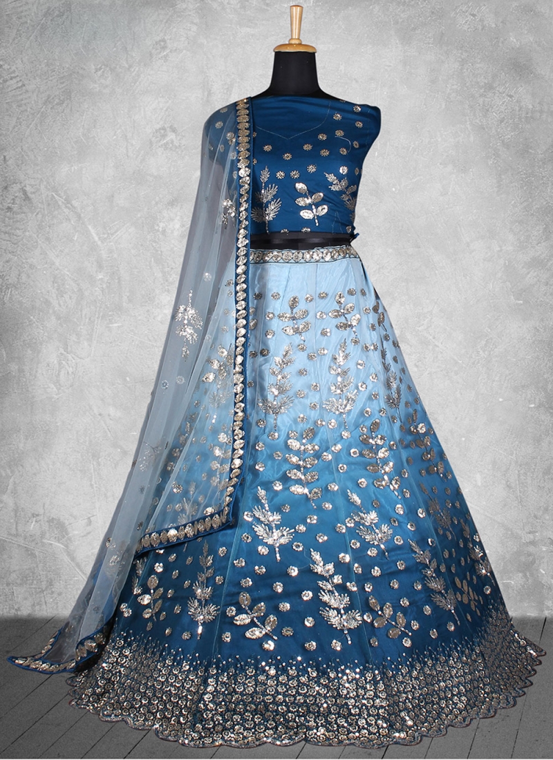 Teal Color Lehenga Choli