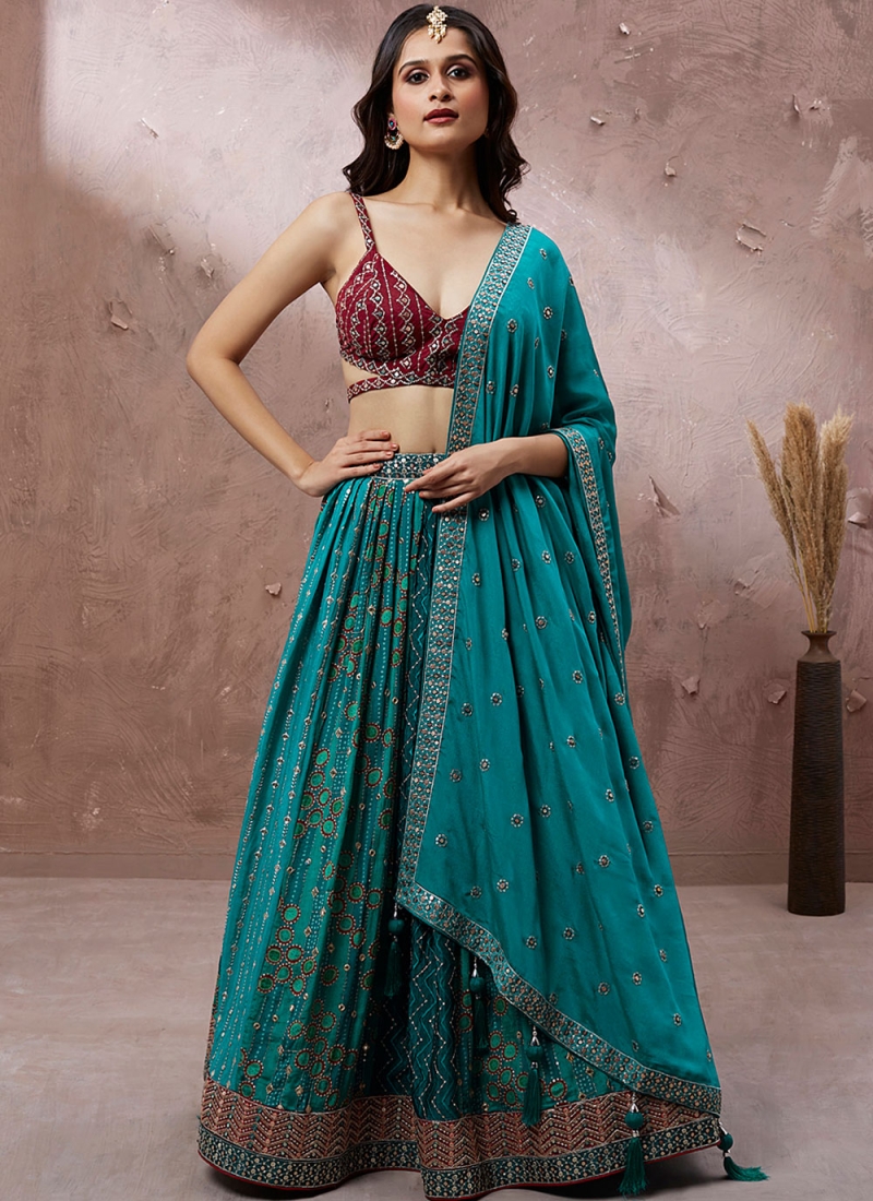 Especial Georgette Sangeet Lehenga Choli