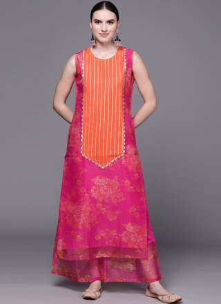 Tiptop Hot Pink Reception Designer Kurti