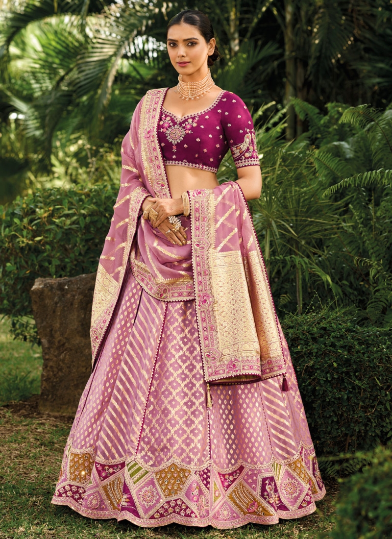 Titillating Silk Embroidered Trendy Lehenga Choli