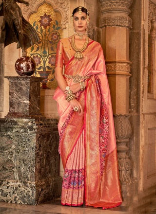 Topnotch Banarasi Silk Meenakari Trendy Saree