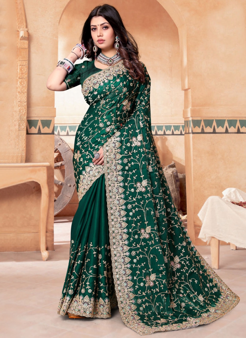 Topnotch Crepe Silk Wedding Contemporary Saree