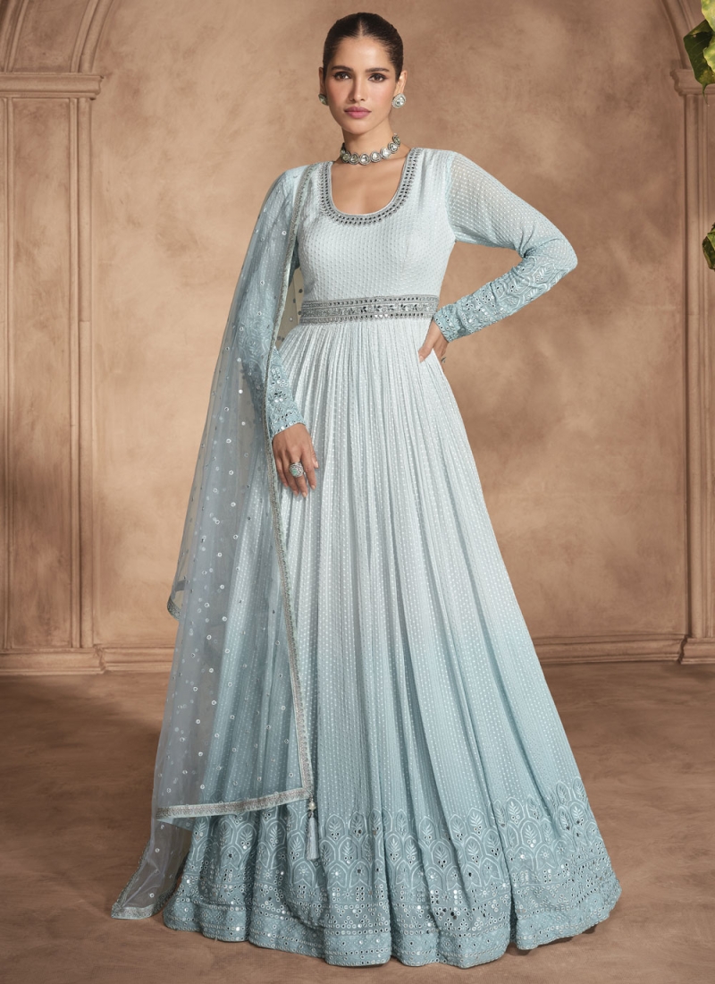 Topnotch Georgette Reception Trendy Gown