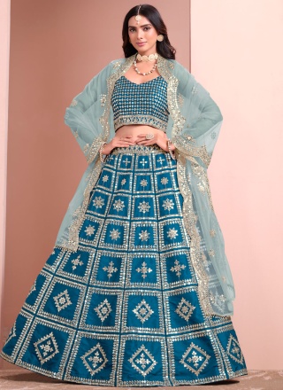 Trendy Art Silk Ceremonial Long Choli Lehenga