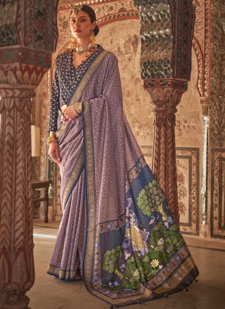 Viscose Lavender Trendy Saree