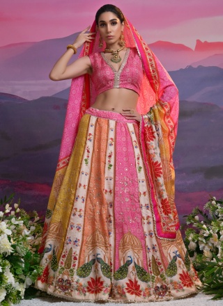 Viscose Zardosi Work Trendy Lehenga Choli in Multi Colour