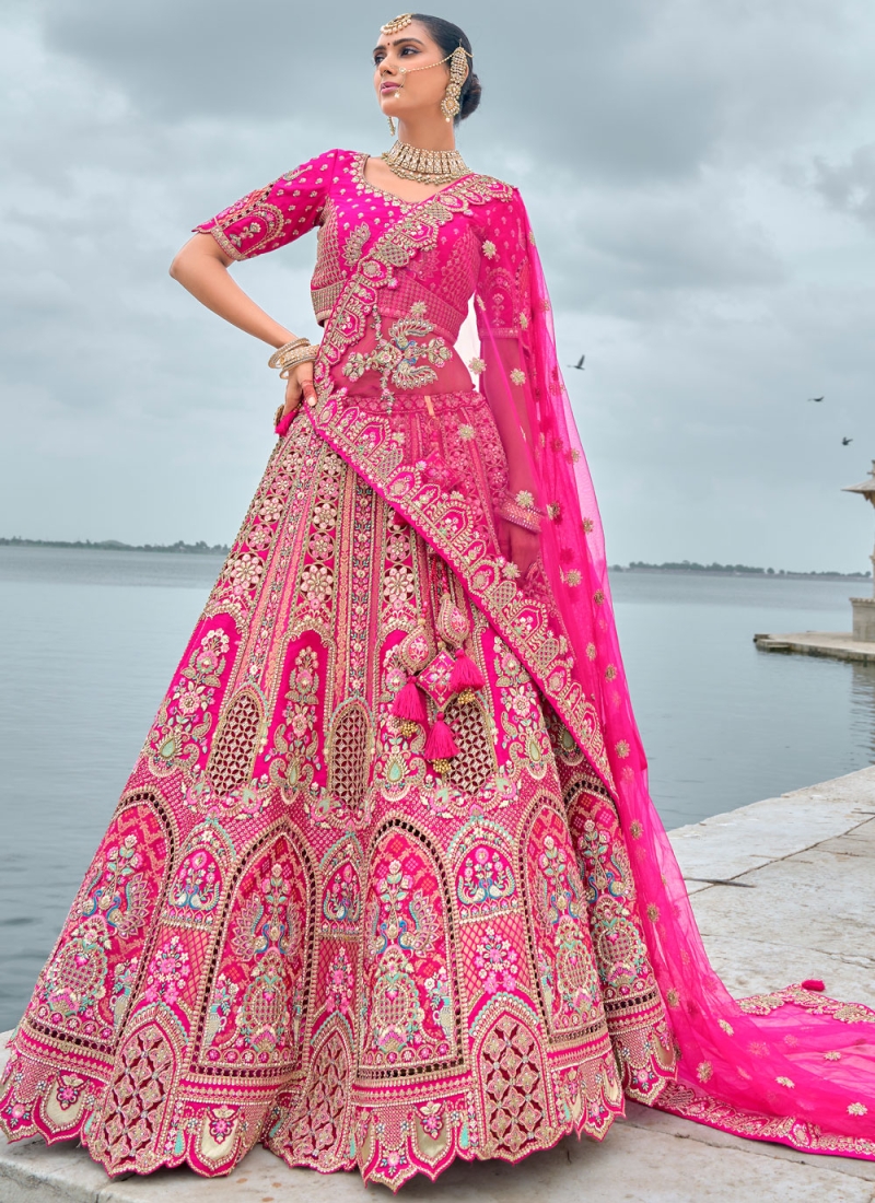 Vivid Rani Stone Designer Lehenga Choli