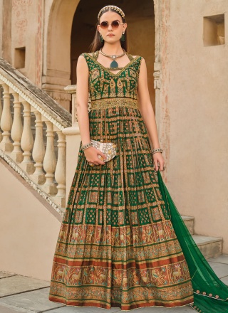 Whimsical Green Ceremonial Trendy Gown