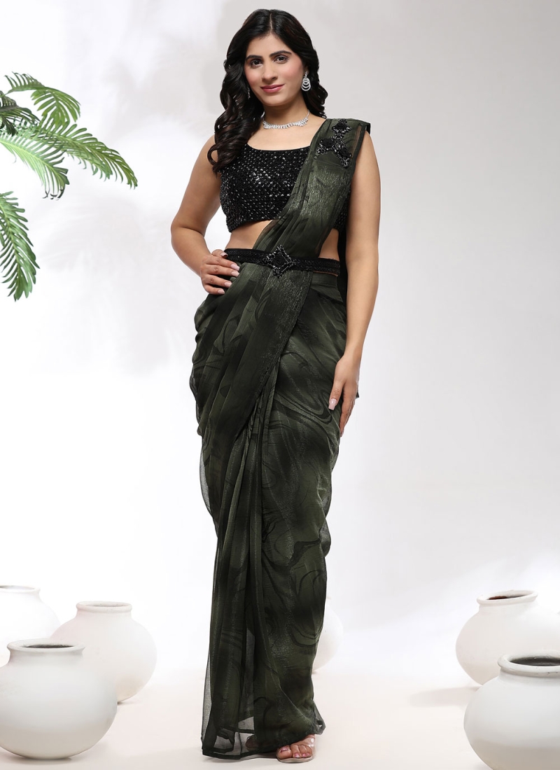 Whimsical Green Fancy Designer Saree