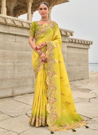 Yellow Butta Classic Saree