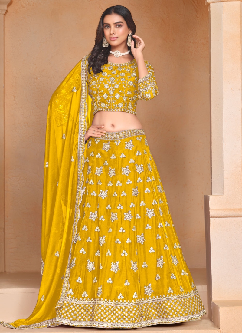 Yellow Color Designer Lehenga Choli