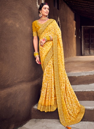 Observable Peach Patola Print Silk Classic Saree